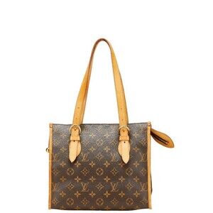 Louis Vuitton Monogram Popincourt Shoulder Bag Tote Brown Leather